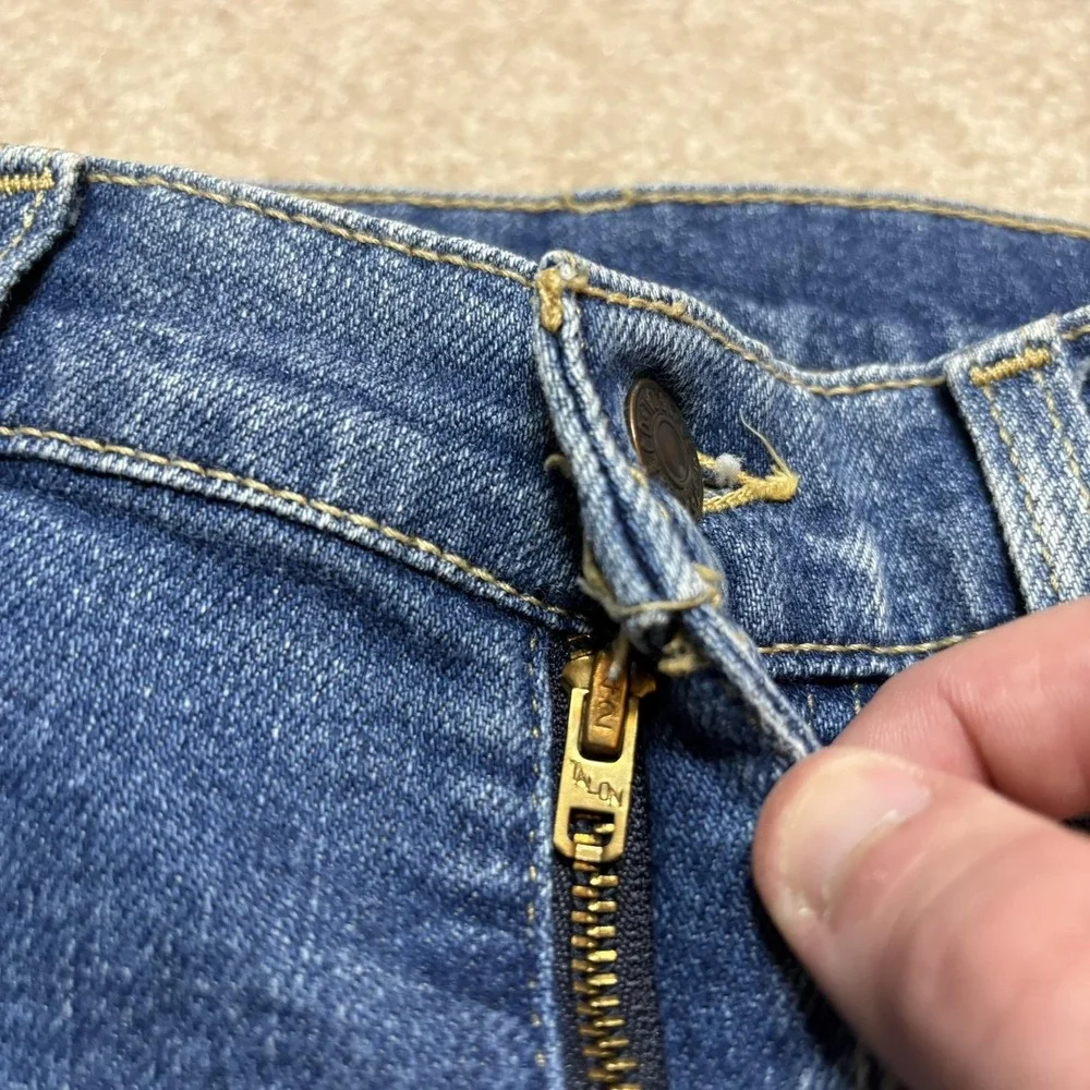 Vtg 70s Levis Movin On Jeans 29x30 Blue Flare Bootcut Cowboy Denim Talon Zip USA